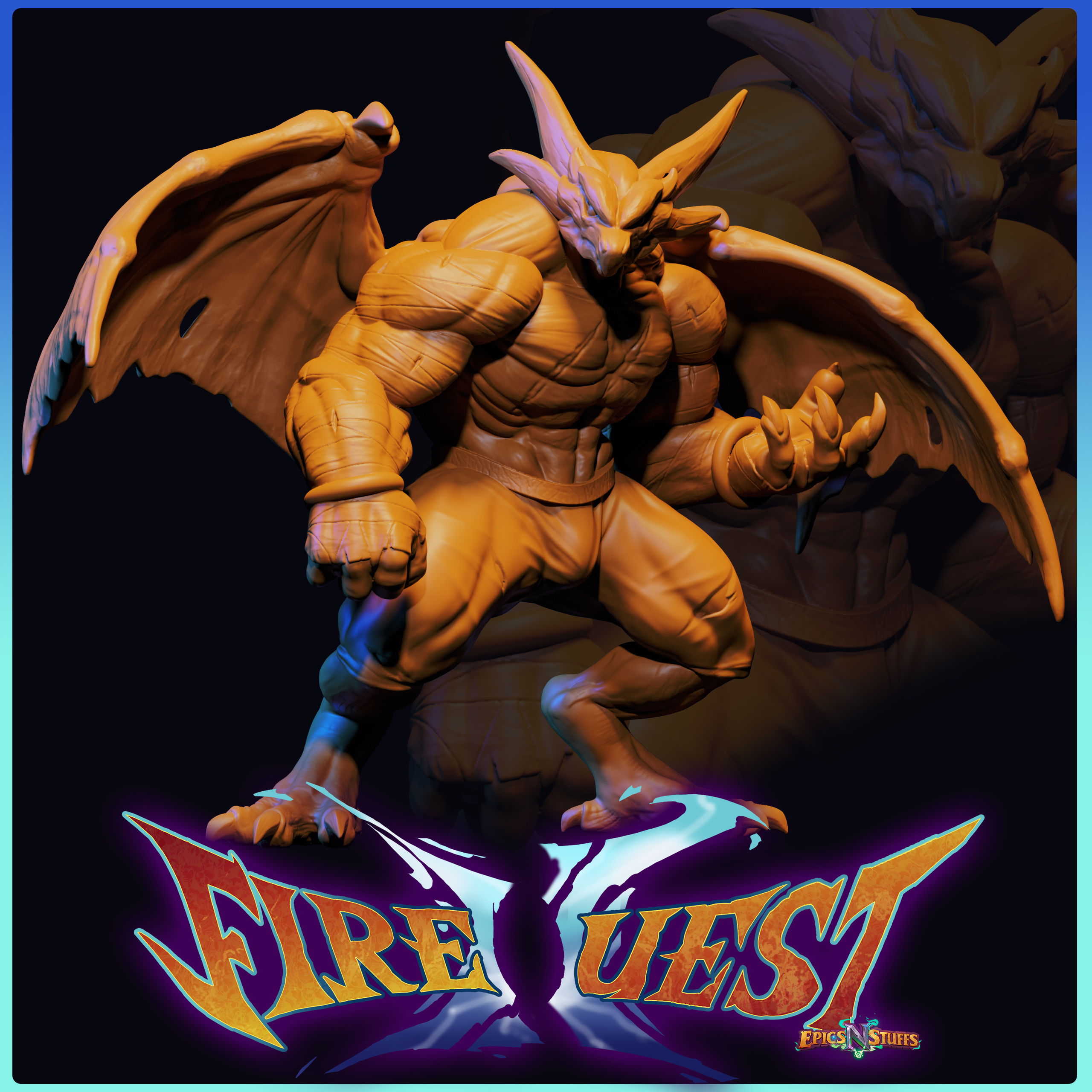 Aggro, Guardian Form, Fire Quest II Miniature - Pre-Supported